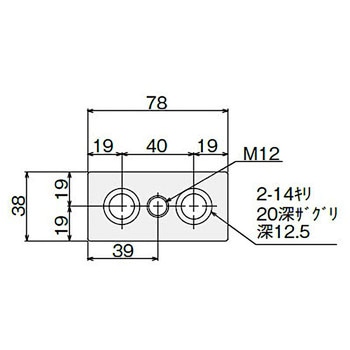 フットベース4080 M12 - SUS(エスユーエス)