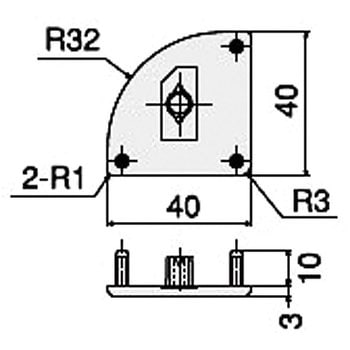 フレームキャップ 40・40・R SUS(エスユーエス)