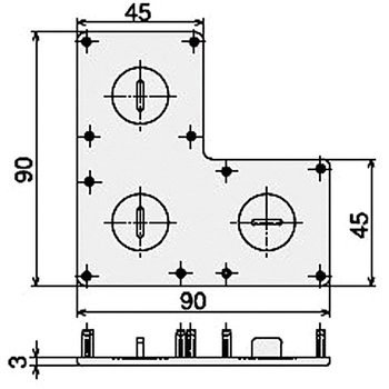フレームキャップ 45・90・90 SUS(エスユーエス)
