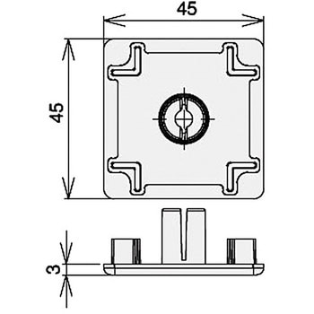 フレームキャップロックタイプN4545 - SUS(エスユーエス)