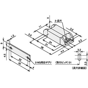 マグネットキャッチCR-J(樹脂パネル扉用) SUS(エスユーエス)