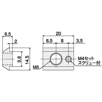 後入れロックナットL(M8)B SUS(エスユーエス)