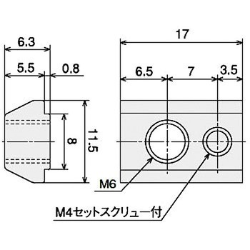 後入れロックナットS(M6)B SUS(エスユーエス)