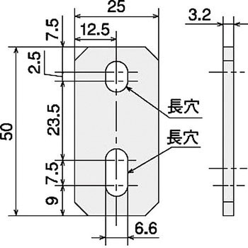 取付プレート(引戸レール用)＜2列＞ SUS(エスユーエス)