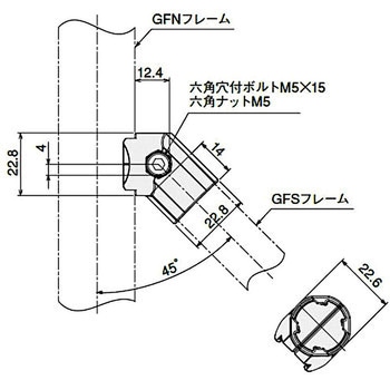 45°コネクタアウター型N-S SUS(エスユーエス)