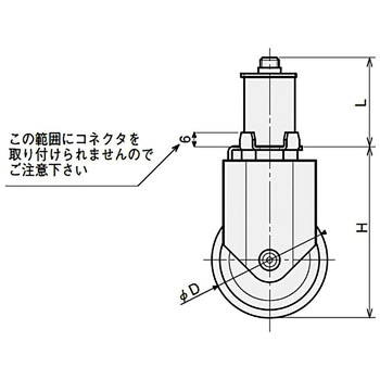 Φ75Nフレームキャスター固定 SUS(エスユーエス)
