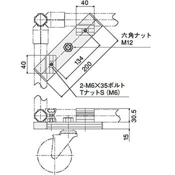 アジャスタキャスターコネクタA SUS(エスユーエス)
