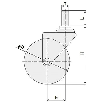 ネジ軸Φ75キャスターM12 SUS(エスユーエス)