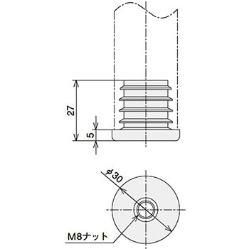 フットコネクタ M8 SUS(エスユーエス)