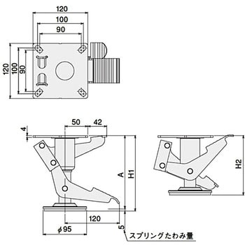 GFN-608 フロアーロック FL-200 1個 SUS(エスユウエス) 【通販モノタロウ】