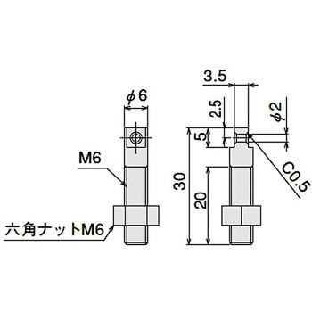 引張りバネ用ポストM6(単品) SUS(エスユーエス)