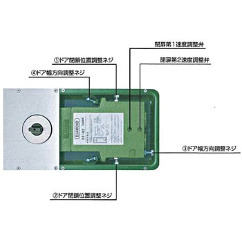 フロアヒンジ 中心吊自由開き DIA