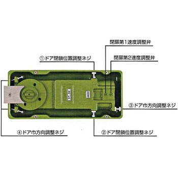 強化ガラス用フロアヒンジ 中心吊自由開き DIA