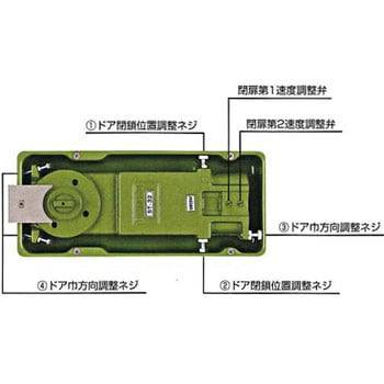 強化ガラス用フロアヒンジ 中心吊一方開き DIA
