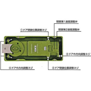 強化ガラス用フロアヒンジ 中心吊一方開き DIA