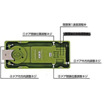 強化ガラス用フロアヒンジ 中心吊自由開き DIA