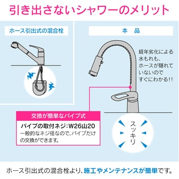 ガオナ シングルレバー混合栓 キッチン用 (台付 スワンムーブ シャワー 寒冷地用) GAONA(ガオナ)
