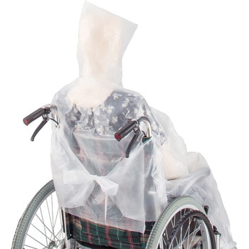 車いす用レインコート 使い切り(5枚入) 宇都宮製作