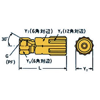 セルフィット口金具 F(ユニオンナットメスシート)タイプ 質量40g/個 FT02F