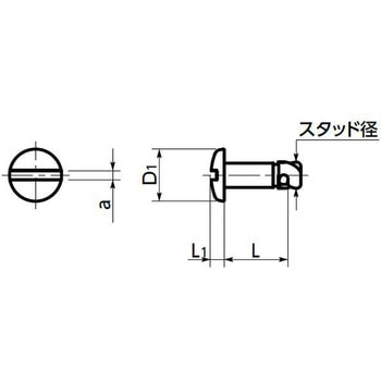 D8スタッドーマイナス溝 NBK(鍋屋バイテック会社)