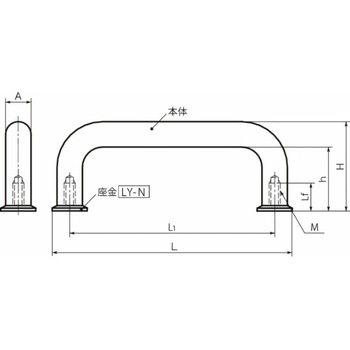 U取っ手 - 座金つき NBK(鍋屋バイテック会社)