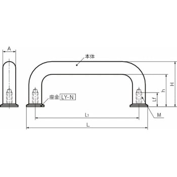 U取っ手 - 座金つき NBK(鍋屋バイテック会社)
