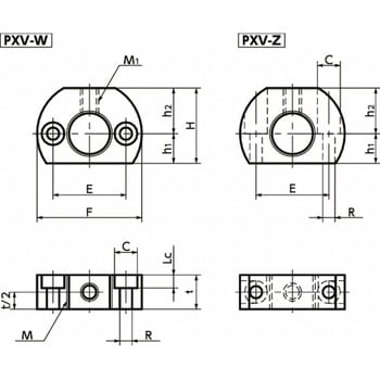PXVS-Z-M16 インデックスプランジャ用取りつけ治具 1個 鍋屋バイテック