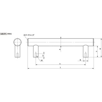 UECFS-30-200-M6-E チューブラ取っ手 1個 鍋屋バイテック(NBK) 【通販