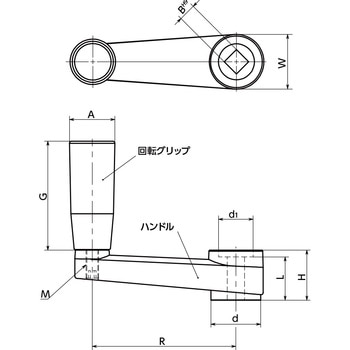 プラスティッククランクハンドル NBK(鍋屋バイテック会社)