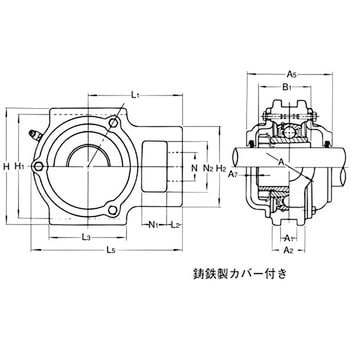 CUKT311CE 重荷重用テークアップ形ユニット テーパ穴 鋳鉄製カバー付き