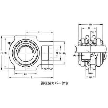 テークアップ形ユニット 鋼鈑製カバー付き 両側共ゴムシール付き 旭精工