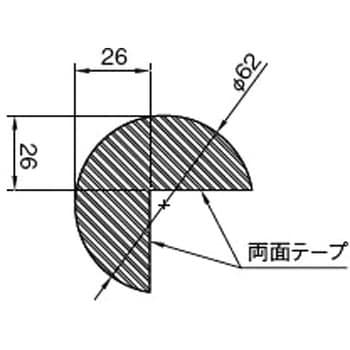 バンパープロ コーナータイプΦ62 岩田製作所 L字型 【通販モノタロウ】