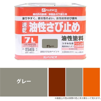 速乾さび止めペイント 油性さび止め塗料(つやけし) カンペハピオ