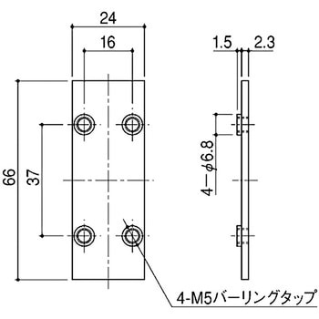 丁番裏板 SYS(シブタニ)