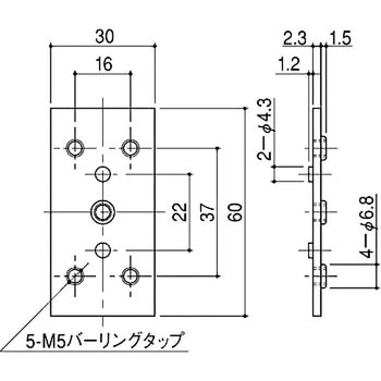 丁番裏板 SYS(シブタニ)