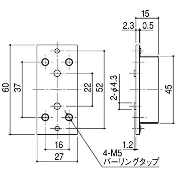 トロカバー付丁番裏板 SYS(シブタニ)