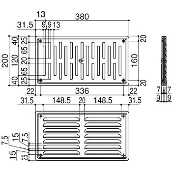 Da 108 換気レジスター レジスターガラリセット Sys シブタニ アルミ Da 108 1個 通販モノタロウ