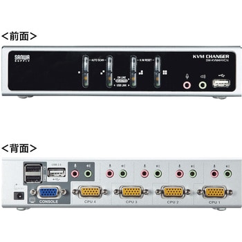 SW-KVM4HVCN USB・PS/2コンソール両対応パソコン自動切替器