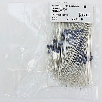 塗装絶縁形金属皮膜固定抵抗器 MF KOA