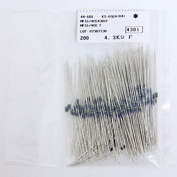 塗装絶縁形金属皮膜固定抵抗器 MF KOA