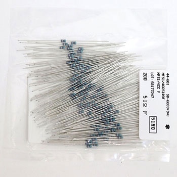 塗装絶縁形金属皮膜固定抵抗器 MF KOA