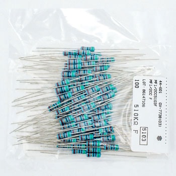 塗装絶縁形金属皮膜固定抵抗器 MF KOA