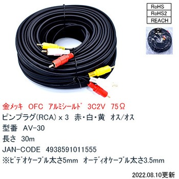AV-30 AV�P�[�u�� 3P-3P���[RCA�v���O OFC�����b�L �J���� 22333038