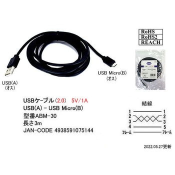 microUSBケーブル カモン