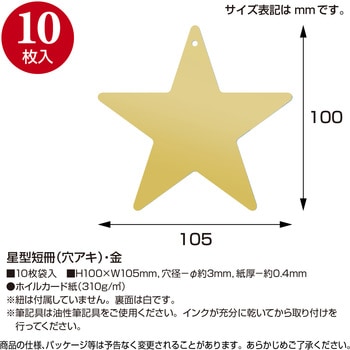 七夕飾り 星型短冊 穴アキ ササガワ