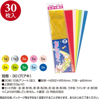 七夕飾り 短冊 穴アキ ササガワ