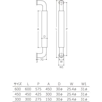 ナチュラルO型ハンドル MK(丸喜金属本社)