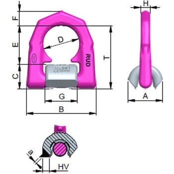 VLBS-U-4 溶接式ロードリング VLBS 1個 RUD 【通販サイトMonotaRO】