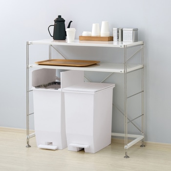 H&H棚下で使えるペダルダストボックス45L リス