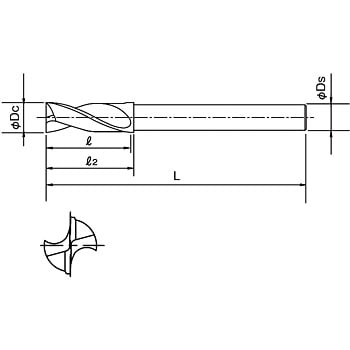 超硬フラットドリル ロングシャンク 2Dタイプ ADFLS-2D